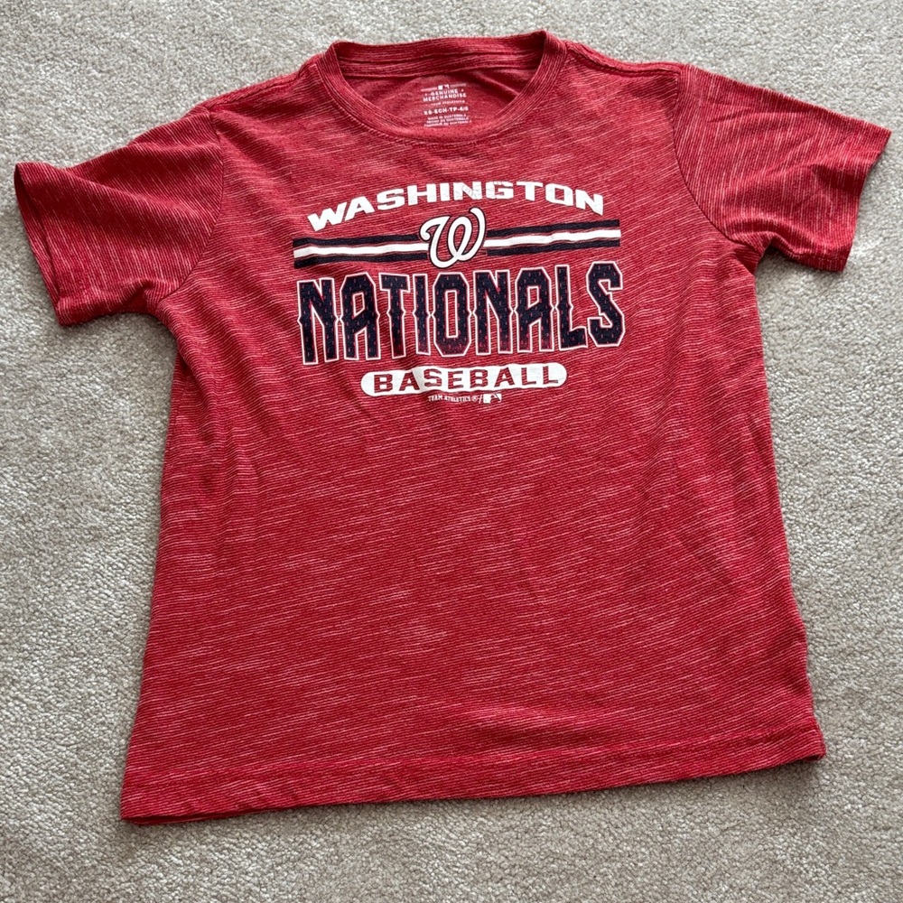 Kids Washington Nationals Red Baseball Tee